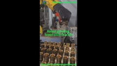 Robot grinding brass alloy faucets with three-stage sanding