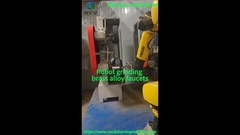 Robot grinding brass alloy faucets with three-stage sanding