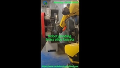 Robot grinding brass alloy faucets with three-stage sanding